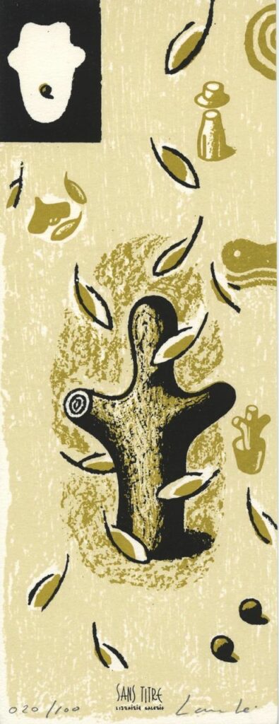 Lambé, Alberto G., Ex-libris sérigraphié signé, Arbre