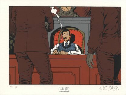 Le Saec, Ce qui est à nous, Ex-libris sérigraphié signé, Au bureau