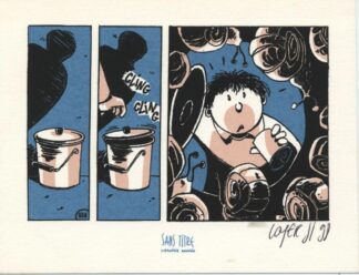 Loyer, Les mangeurs de cailloux, Ex-libris sérigraphié signé, Escargots
