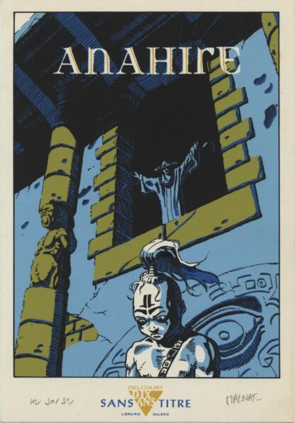 Malnati, Anahire, Ex-libris sérigraphié signé, Facade