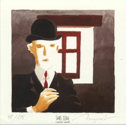 Moynot, Monsieur Khol, Ex-libris offset signé, Devant la fenêtre