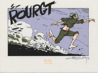 Munuera, Les Patamoks, Ex-libris sérigraphié signé, Fuite