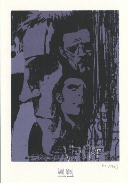 Parel, 7 Secondes, Ex-libris sérigraphié signé, Visages