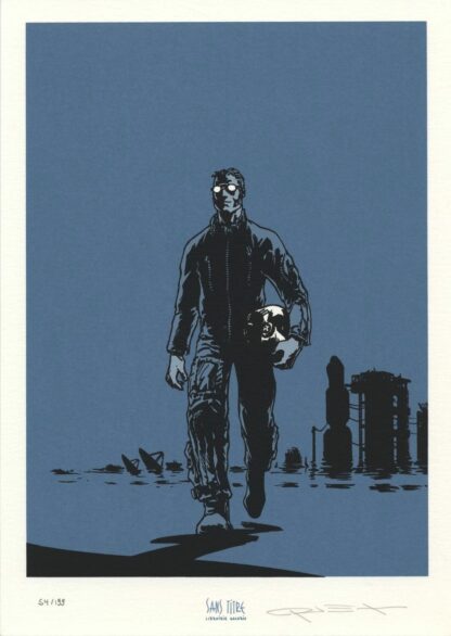 Quet, Travis, Ex-libris sérigraphié  signé, Pilote