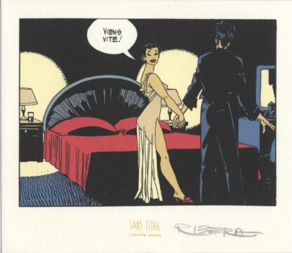 Ribera, Le Grand Scandale, Ex-libris sérigraphié signé, Viens vite !