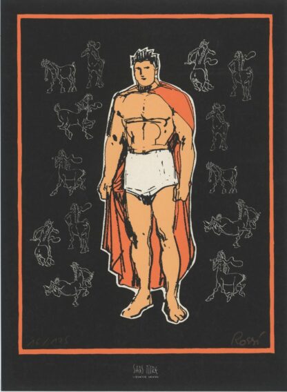 Rossi, La Gloire d'Hera, Ex-libris sérigraphié signé, Hera