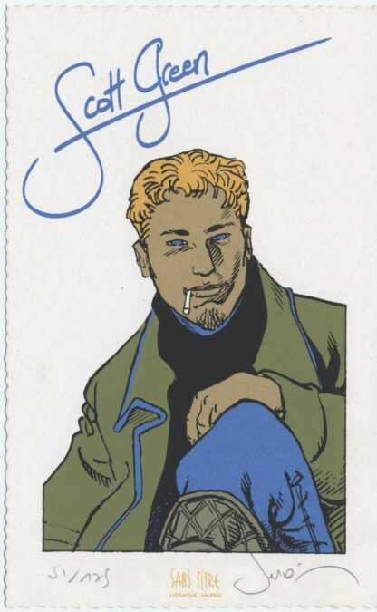 Servain, L'esprit de Warren, Ex-libris sérigraphié signé, Scott Green