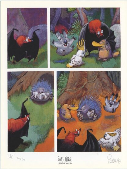 Yoann, Toto l'Ornithorynque, Ex-libris offset signé, Toto et ses amis