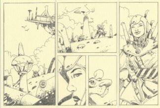 Garcia, Géographie Martienne, Ex-libris offset signé, Strip