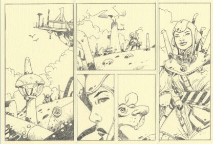 Garcia, Géographie Martienne, Ex-libris offset signé, Strip