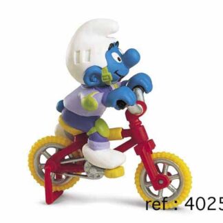 Les Schtroumpfs Figurine en pvc Schtroumpf à vélo acrobatique