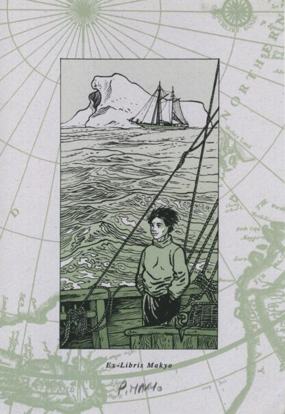 Makyo, Le coeur en Islande, Ex-libris signé, En mer