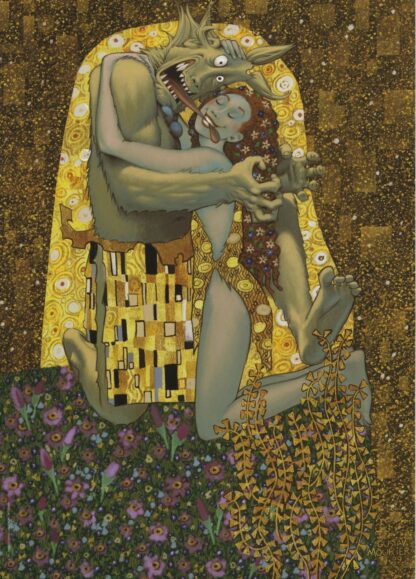 Mourier, Trolls de Troy, Ex-libris offset, Hommage à Klimt
