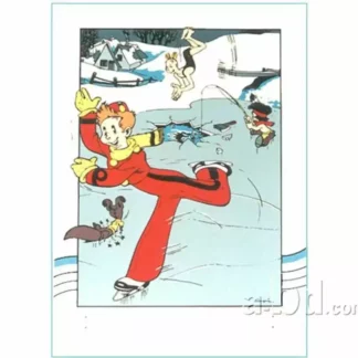 Spirou patineur sérigraphie Franquin