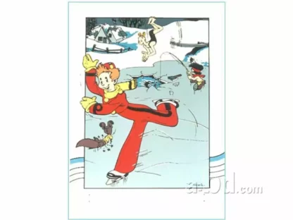 Spirou patineur sérigraphie Franquin