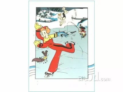 Spirou patineur sérigraphie Franquin