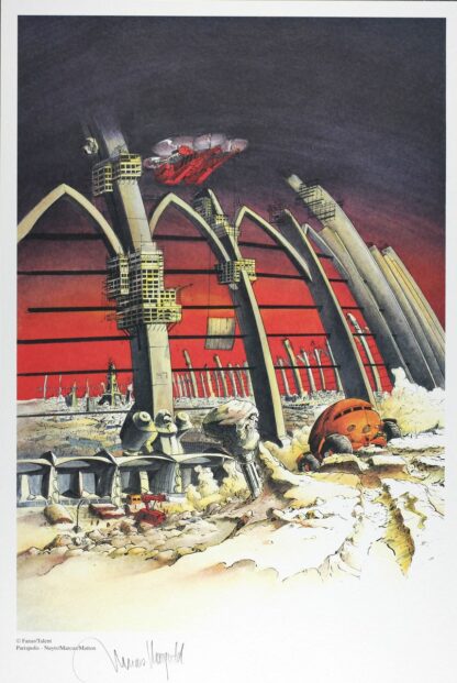 Marcus, Parispolis, Affiche offset signée, Remparts