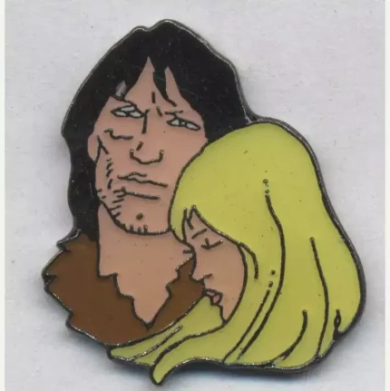 Pin's Thorgal et Aaricia bustes Rosinski