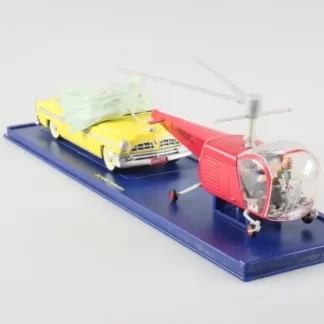 Hélicoptère Bell 47 et Chrysler New Yorker Tintin Affaire Tournesol Atlas 1/43