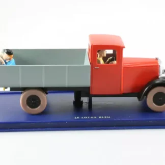 Camion rouge Miesse 1933 Tintin Lotus Bleu Atlas 1/43