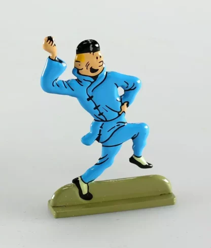Figurine Tintin métal relief Le Lotus bleu