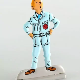 Figurine métal Tintin Objectif Lune bas-relief collector