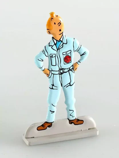 Figurine Tintin métal relief Objectif Lune