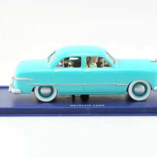 Ford Custom turquoise 1949 Tintin Objectif Lune Atlas 1/43