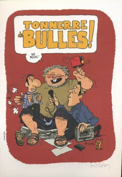 tonnerre de bulles ex libris signé nicoby