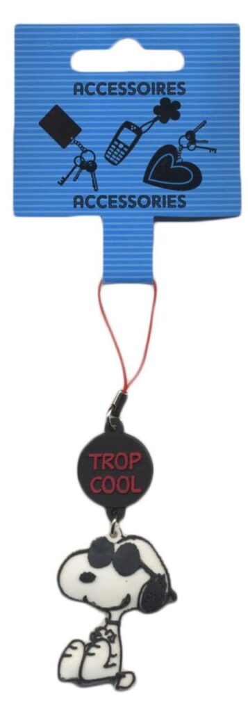 Snoopy, Pendentif PVC pour portable 'Trop cool'