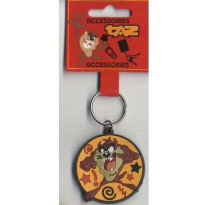 Taz, Warner, Porte-clé rond en plastique, Taz