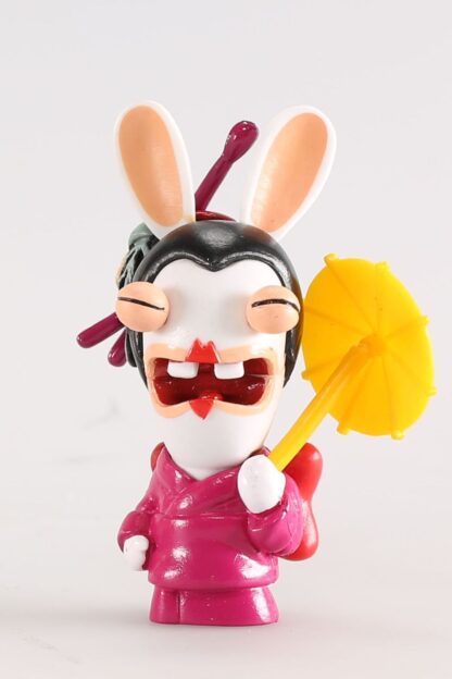 Lapin Crétin, Figurine en plastique, Autour du Monde, Japon (parapluie jaune)