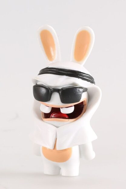 Lapin Crétin, Figurine en plastique, Autour du Monde, Arabie (cheche et lunettes noir)