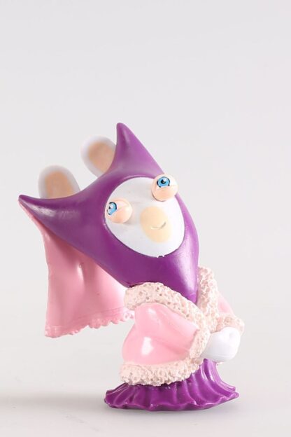 Lapin Crétin, Figurine en plastique, Chevalière (rose)