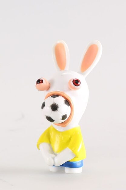 Lapin Crétin, Figurine en plastique, Footballeur (bouche balle n°9)