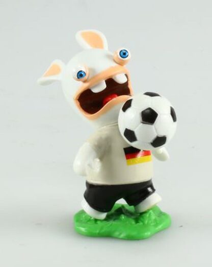 Lapin Crétin, Figurine en plastique, Footballeur, drapeau allemand