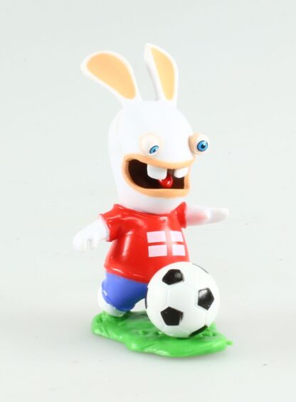 Lapin Crétin, Figurine en plastique, Footballeur, drapeau anglais
