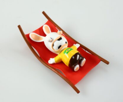 Lapin Crétin, Figurine en plastique, Footballeur, drapeau brésilien