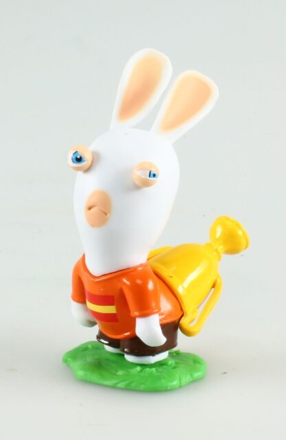 Lapin Crétin, Figurine en plastique, Footballeur, drapeau espagnol