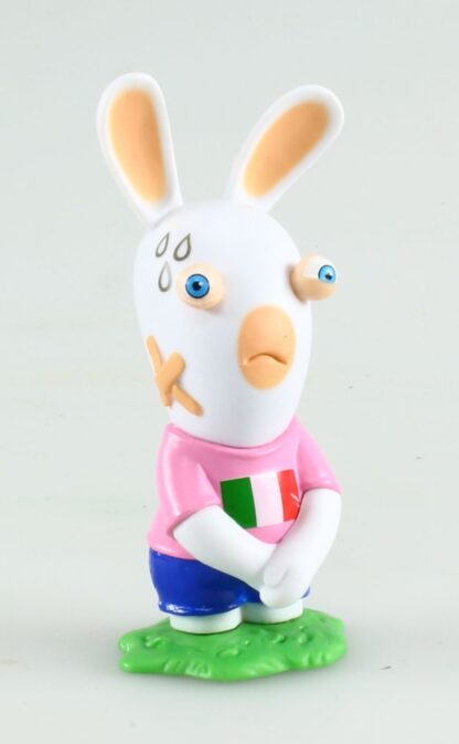 Lapin Crétin, Figurine en plastique, Footballeur, drapeau italien