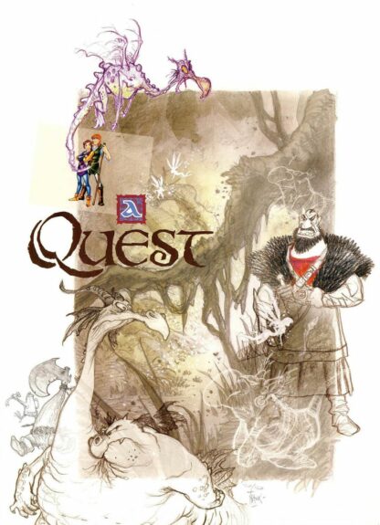 Frank Pé, A Quest, Affiche offset signée