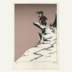 Jung, La jeune fille et le vent, Ex-libris sérigraphié signé, Viel Homme