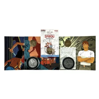 Assortiment de 5 Médailles BD : Spirou et Fantasio (2) Lucky Luke Alix Largo Winch