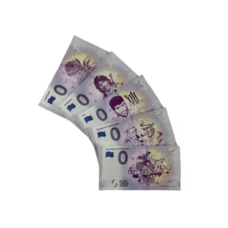 Billets 0€ Euro Souvenir Assortiment de 5 billets BD