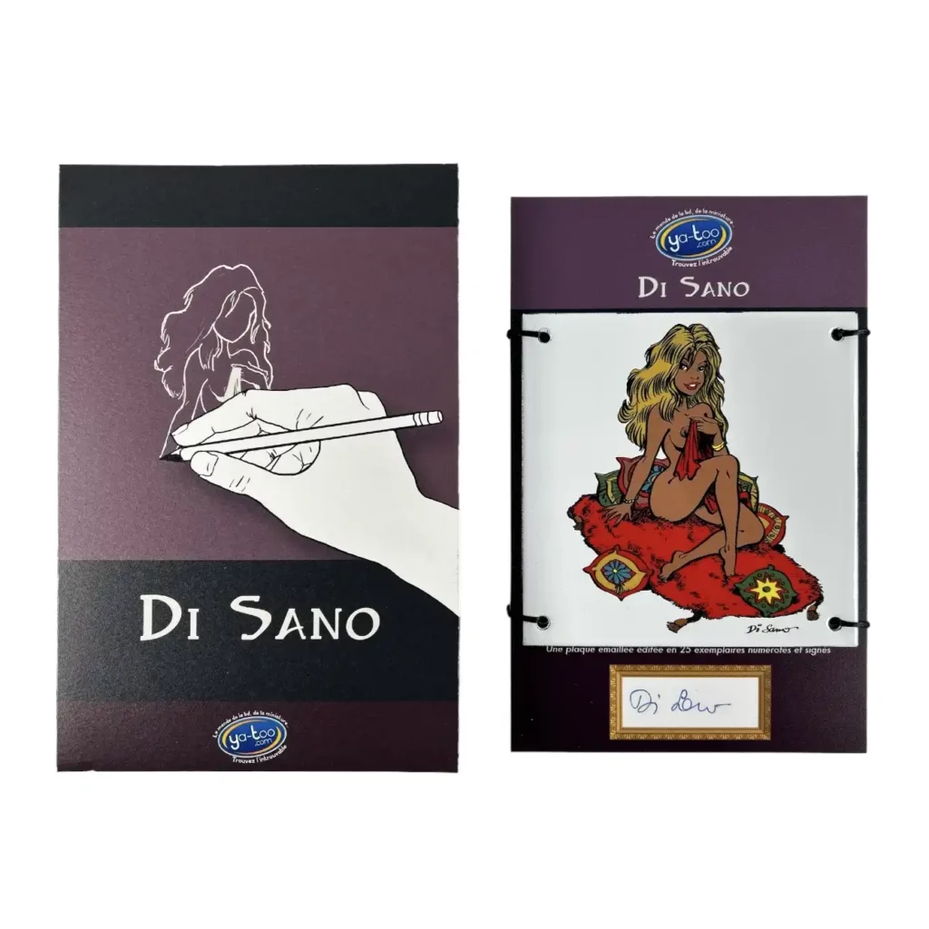 Di Sano Plaque émaillée imprimée en édition limitée N°1 - Pin-up