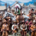 Figurines Miniatures Indiens Far West en métal