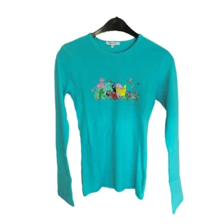 T-shirt Femme Barbapapa Famille manches longues turquoise : taille S