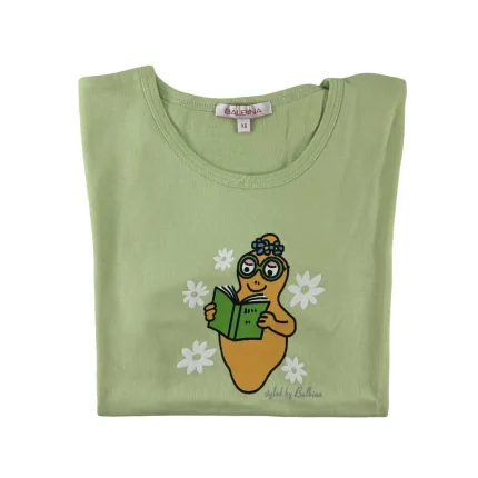 T-shirt Femme Barbapapa Livre manches courtes vert : taille XS