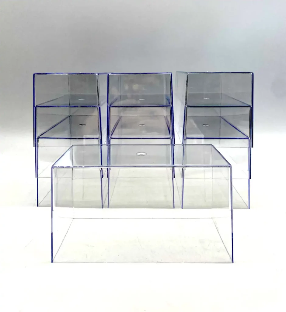 boîtes plexi 1/43 sans socle noir lot 10