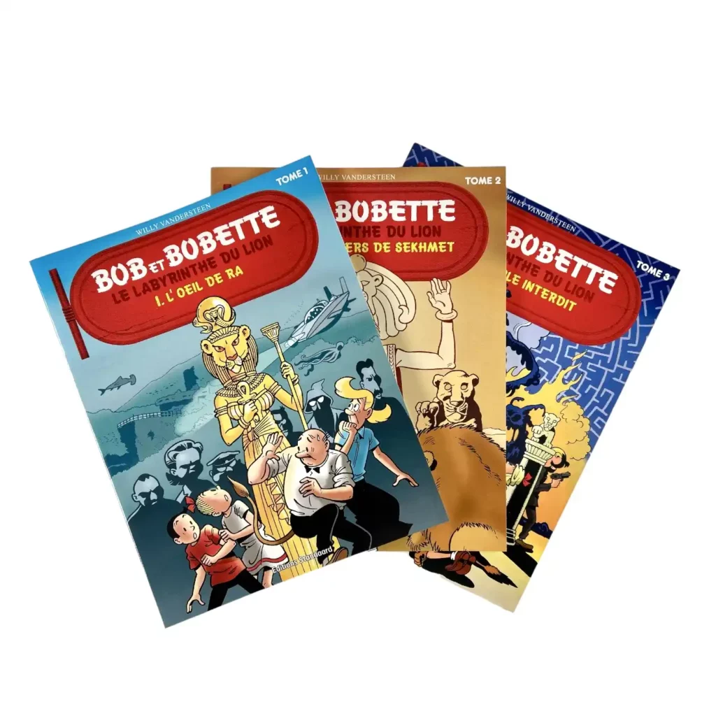 Bob et Bobette, Vandersteen, Assortiment de 3 albums publicitaires offerts par Delhaize, Le labyrinthe du Lion